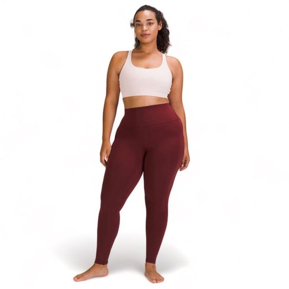 NWOT Sz 16 Lululemon Align High-Rise Pant with Pockets 28" - Red Merlot - Picture 3 of 6